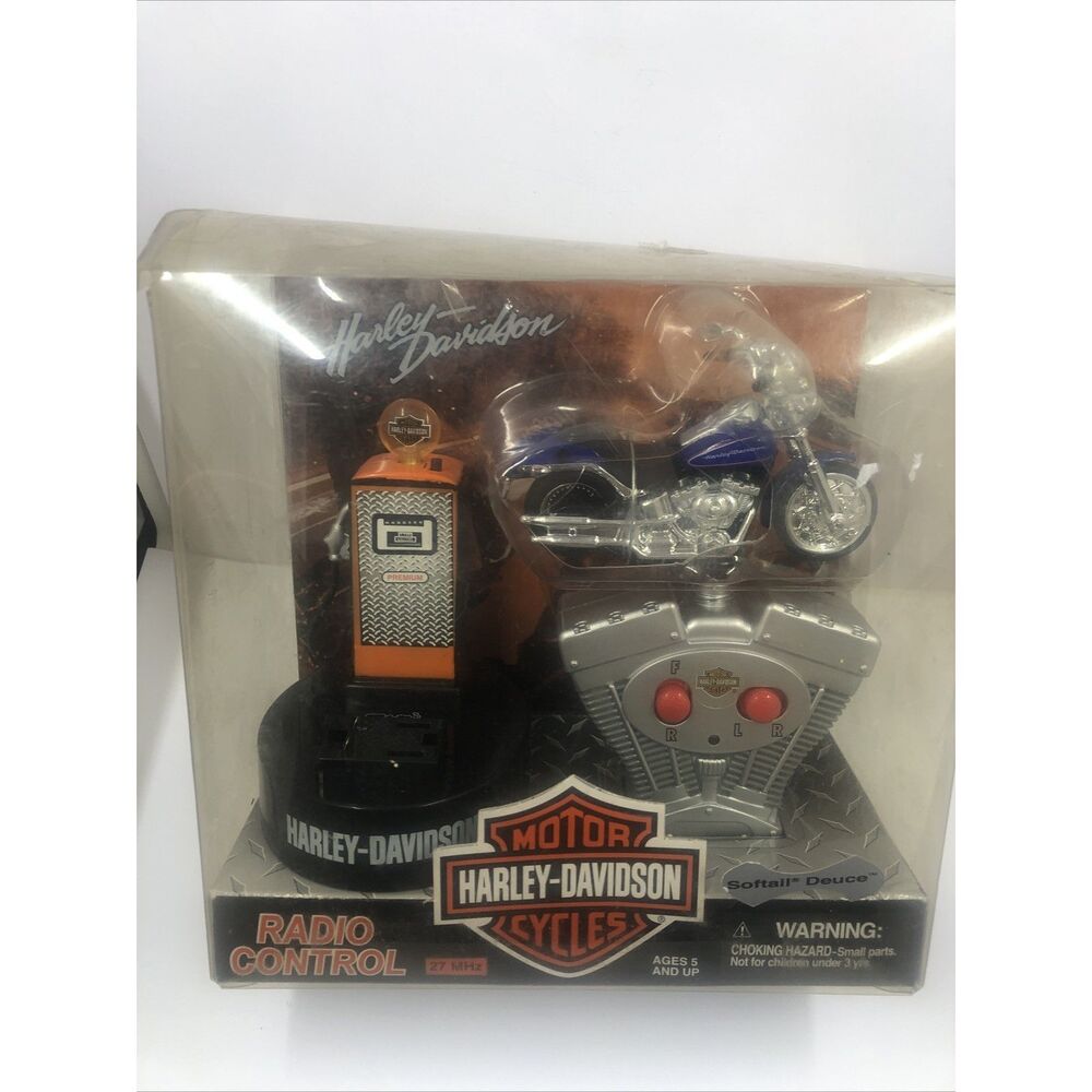 2003 Planet Toys Harley Davidson Radio Control Softail Deuce 27 MHz. Vtg. Read